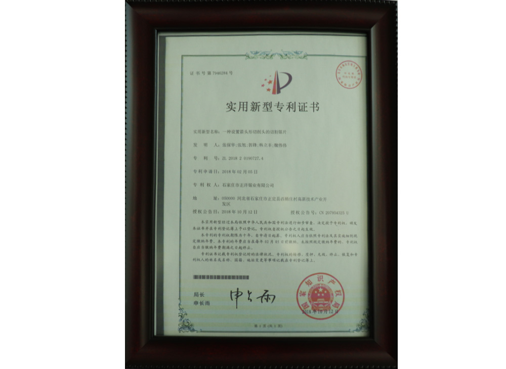 專(zhuān)利證書(shū)