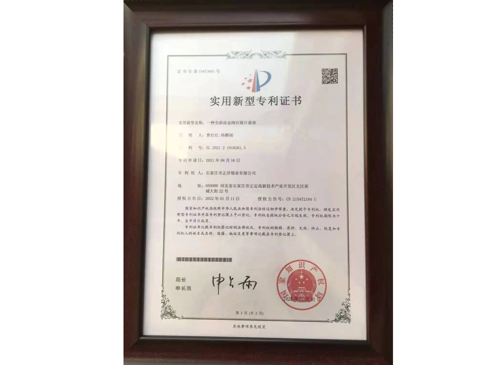 專(zhuān)利證書(shū)